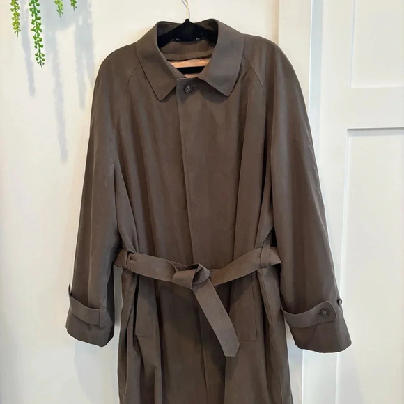 Metropolitan View Bloomingdales Fully Lined Belted Trench Coat Mens 42L - Picture 2 of 16